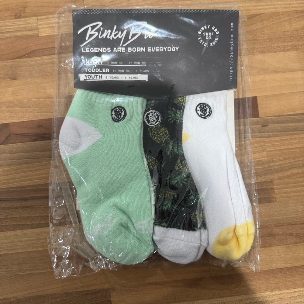 Youth Binky Bro Socks 3 Pack